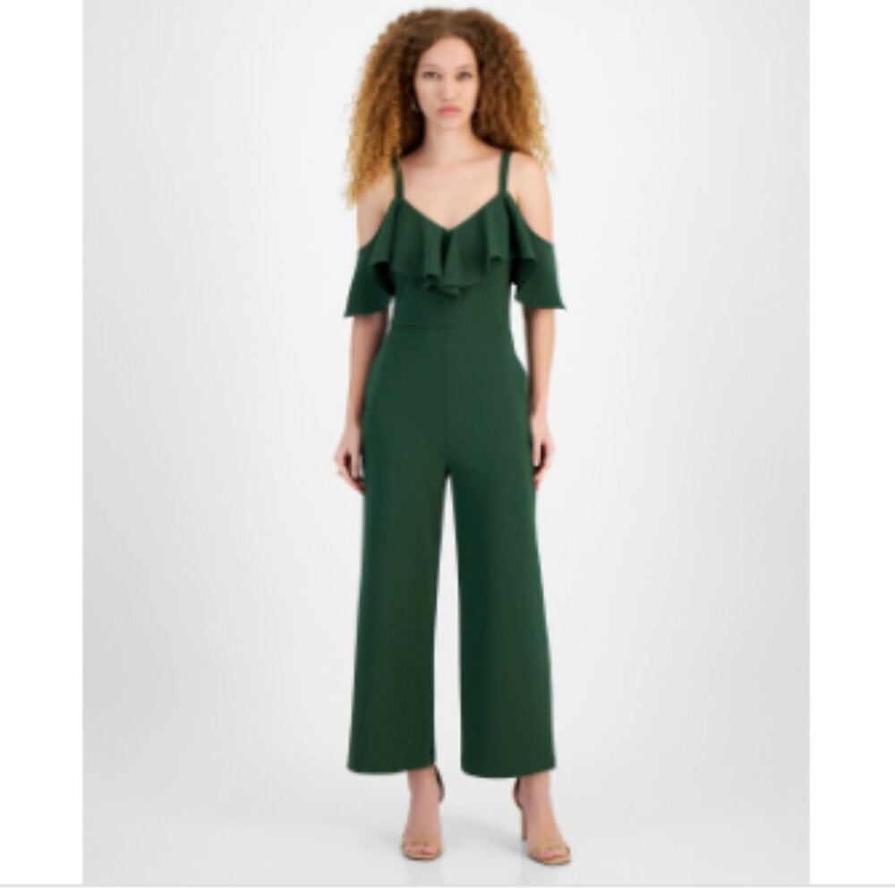 RACHEL Rachel Roy Womens Greener Jumpsuit M Green